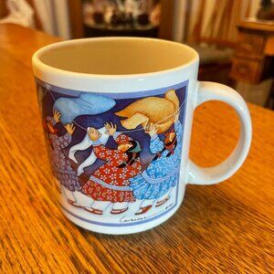 Vintage Barbara Lavallee Inuit Laundry Scene Coffee Cup Mug by Arctic Circle Ent